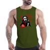 Sommer Herren Fitness Outdoor Sport Rundhalsweste Totenkopfmuster 2D Gedruckt Jugend Trend Atmungsaktives Ärmelloses Shirt