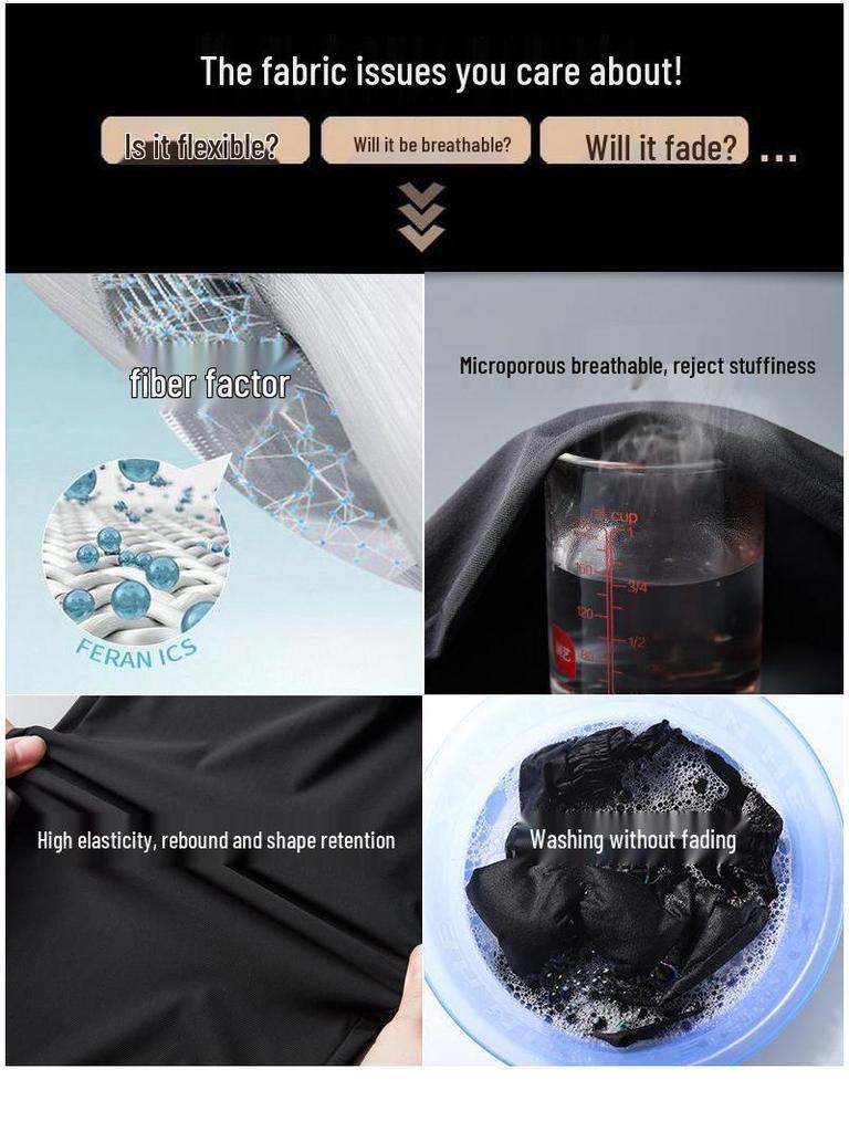 Men's Summer Ice Silk Jogger Pants - Casual, Loose, Versatile, Air Conditioning, Sports Pants with a Straight Leg Design.