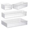 Drawer Divider Storage Box Clear Bathroom And Vanity Drawer Organizer Tray Drawer Storage Bin for Makeup Brushes Lipstick Cosmetics Kitchen Utensils