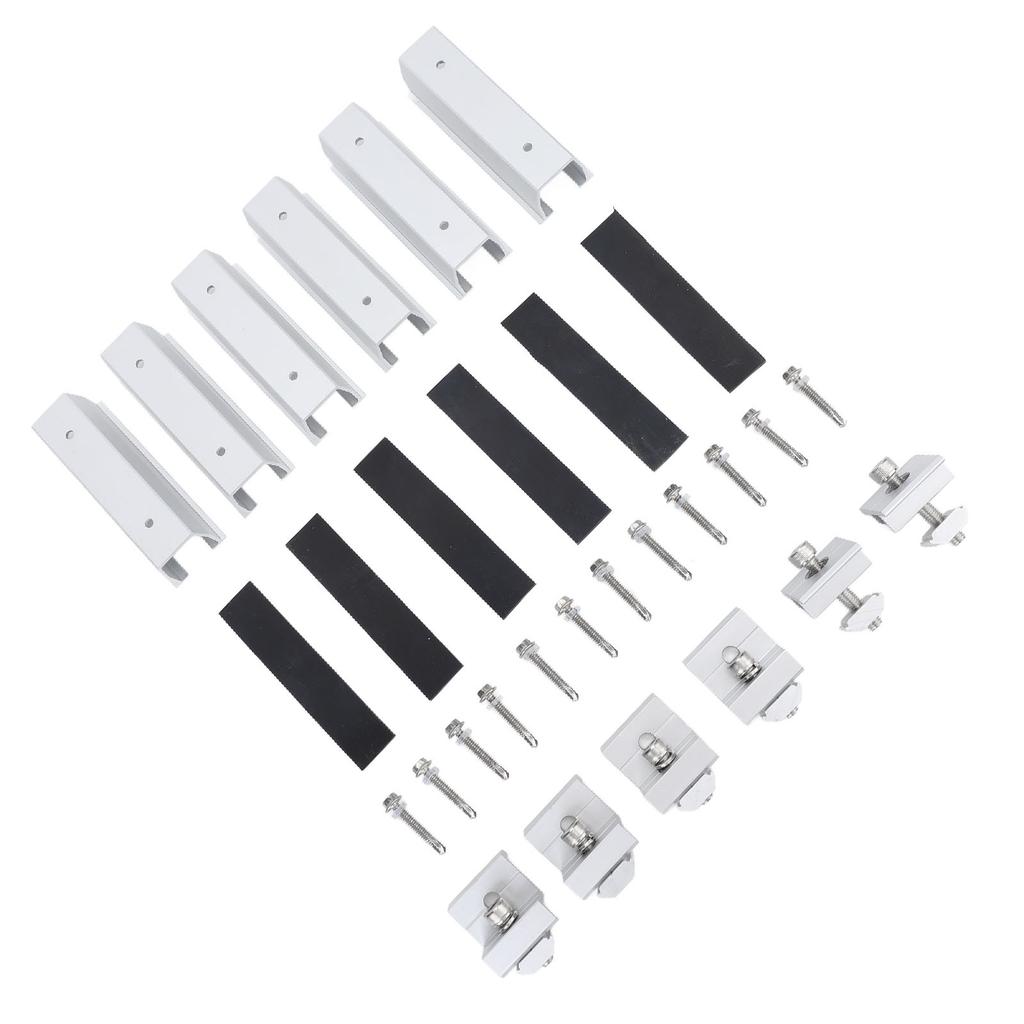 Solar Panel Mounting Bracket Kits Aluminum Alloy Flat Roof Solar Panel Mounting Brackets End Clamps