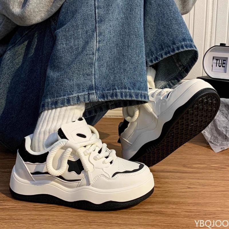 Retro New Women's Shoes Autumn and Winter Thick Soled Sports Popular Casual Versatile Vulcanized Shoes Temperament Single Shoe