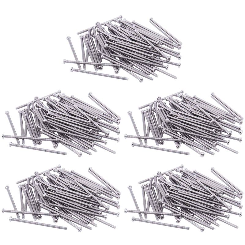 300 X Silver Tone M2 X 40Mm 304 Stainless Steel Round Head Screws Bolt-B61B