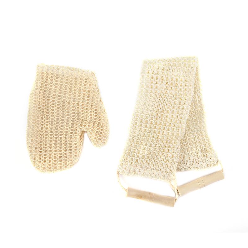 Ramie Sisal Body Scrub Set & Jute Bath Gloves