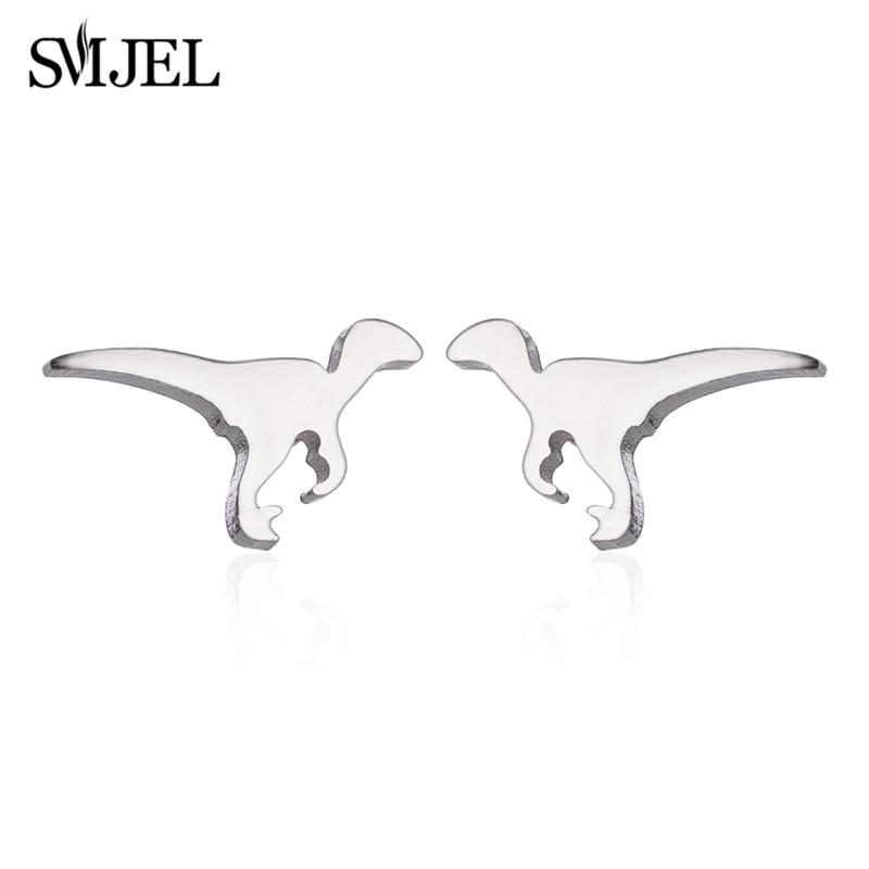 Cartoon Animal Design Dinosaur Stud Earrings for Girls Daily Jewelry Funny Tyrannosaurus Earings Mini Ear Jewelry Party Gifts