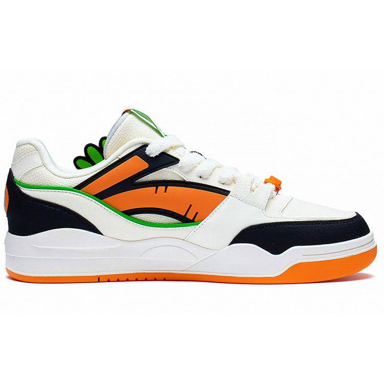 Li Ning Moon White Carrot Non-Slip Wear-Resistant Low-Top Skate Shoes Limited Edition Men Skate Shoes Black Orange AGCS427-9