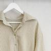 New Arrivals Open Run Women Stripe Basic Daily Short Sleeve Shirt