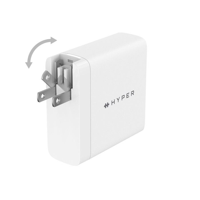 HYPER HJG140WW, Intérieur, AC, 2 M, Blanc Le CHARGEUR GAN HYPER HYPERJUICE 140 W - GLOBAL - CHARGEUR ADAPTATEUR MULTI-PORT Est Un