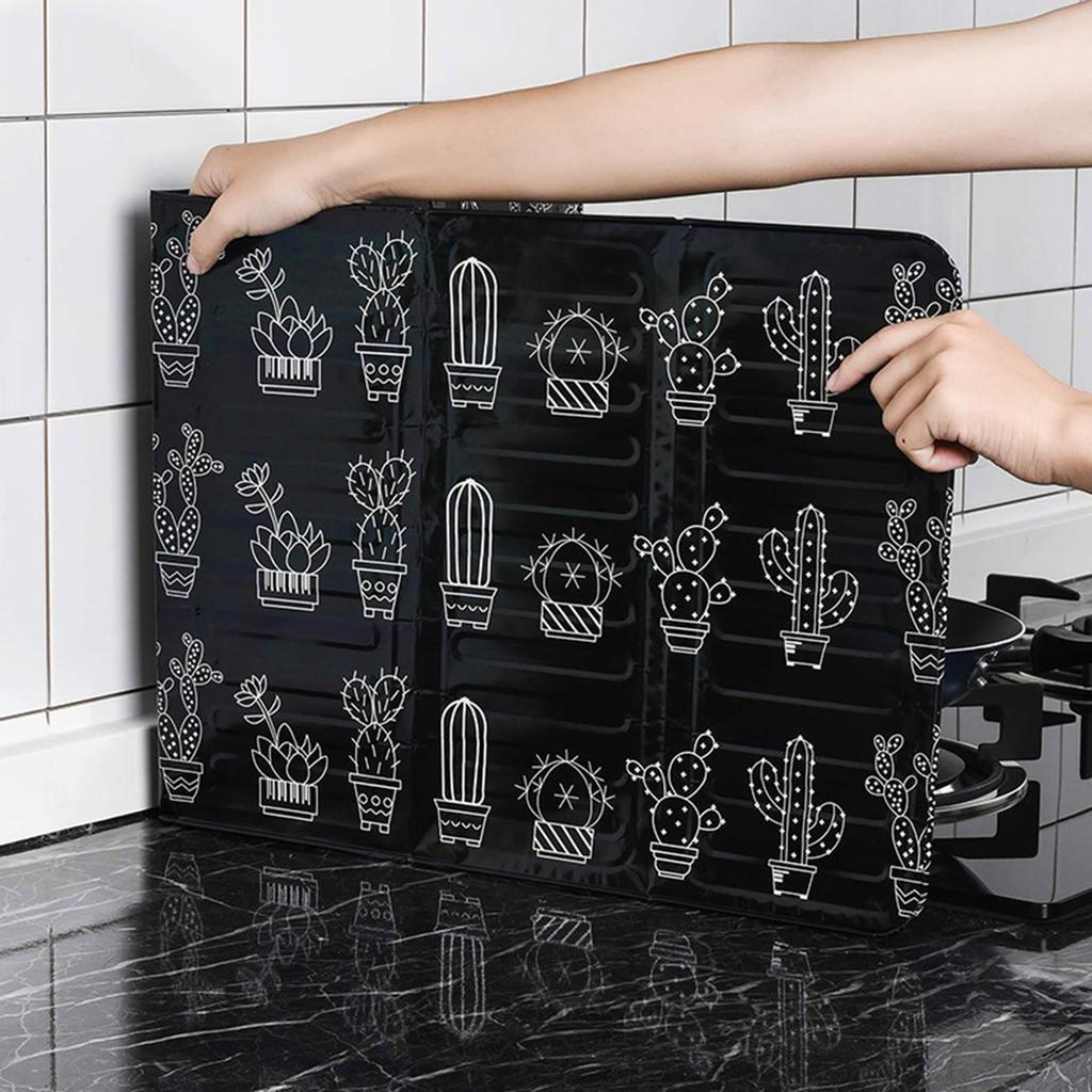 Nordic Kitchen Aluminum Foil Oil Baffle Gas Stove Heat Insulation Board Household Cooking Anti-oil Splash Baffle Aluminum Film Oil Baffle