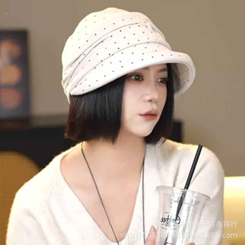 Women S Korean Style Wide Brim Foldable Warm Bucket Hat