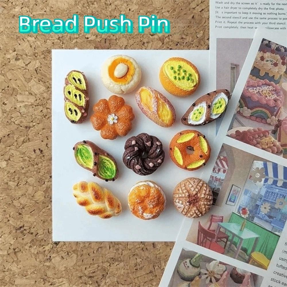 24PCS Simulation Felt Board Push Pin Cute Soft Wood Board Push Pin  Office