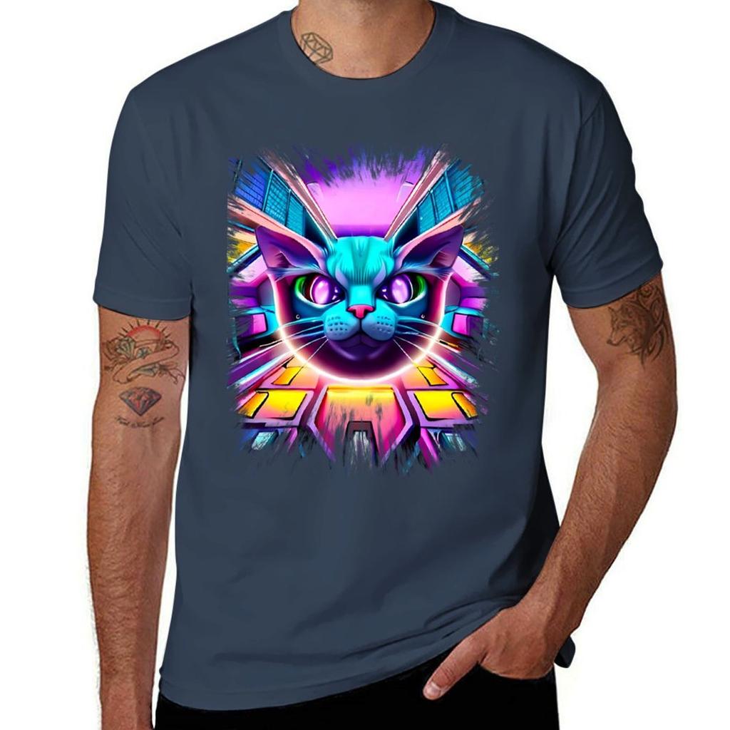 electric cat TShirt Large Size Soft Cotton TShirt