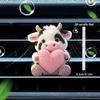 2D Flat Cow Car Vent Clip Decorative Diffuser (fragrance Not Included), Car Interior Decoration, Aromatherapy Clip, Ideal for Holiday Gifts