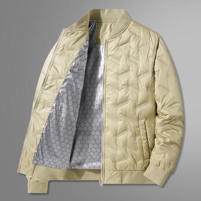 Men's Autumn and Winter Padded Thickened Jacket Stand-up Collar Plus Size Warm Jacket Baseball Collar Casual Outerwear
