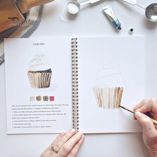 Watercolor Workbook 12 Colors Watercolor Painting Set with Paint Brush Beginner-Friendly Birds Animals Flowers Watercolor Book