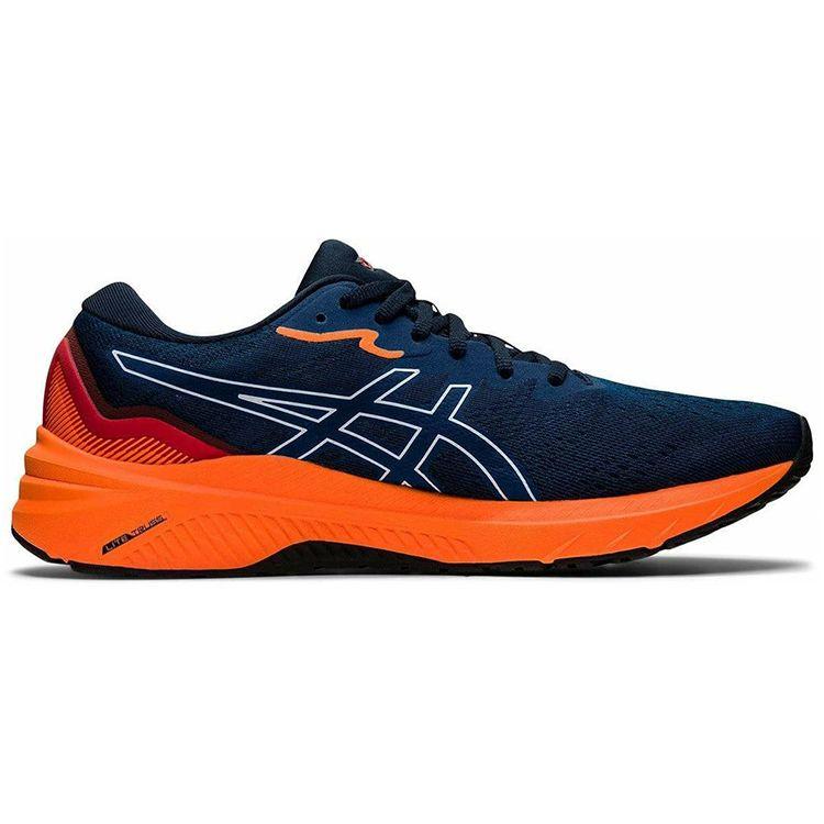 Asics Men's GT-1000 11 French Blue Shocking Orange Running Shoes 1011B354-401