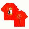 Rengoku Kyoujurou animetrykk, kortermet t-skjorte for menn Uformelt rund hals, sommer unisex topp Oversized T-skjorte Grafiske T-skjorter