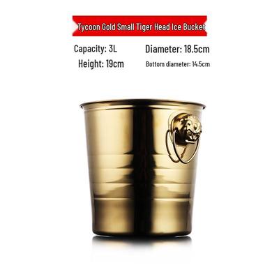 Stainless Steel Tiger Head Ice Bucket Set