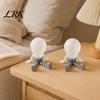Novelty LED Night Light 3D Printed Articulated Glow-in-the-Dark Action Figure, Posable Bulb Head with Cute Mini Desk Lamp Movable Joints, Creative