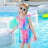 Maillot de bain une pièce jupe sirène d'été pour enfants européen et américain, robe, maillot de bain protection solaire pour fille, vêtements de plage