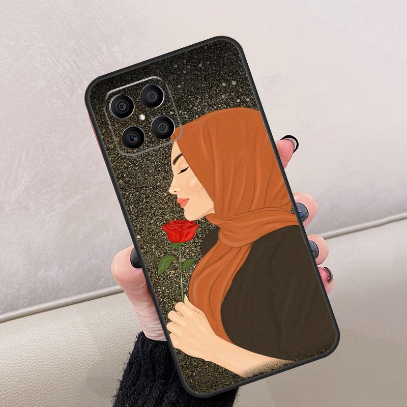Muslim Islamic Arabic Hijab Girl For Honor Magic 8 6 7 Pro Case For Honor 400 Lite 200 50 70 90 X8c X8b X9a X9b X9c X9d Win RT