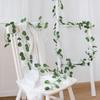 210Cm Artificial Hanging Christmas Garland Plants Vine Leaves Green Silk Outdoor Home Wedding Party Bathroom Garden Decoration