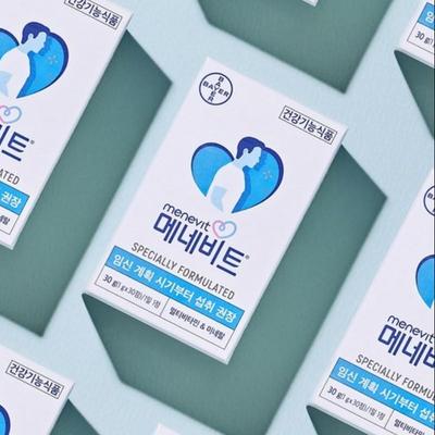 [Menevit Bayer] Men's Pregnancy Preparation Multivitamin (1 Unit 30 Tablets 30g), Korean Health Food