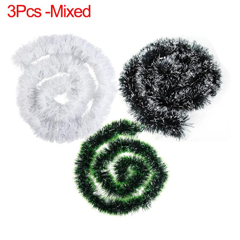 3/1 Stück Weihnachtsbaum-Band-Anstecker Weihnachtsbaumschmuck Hausparty Weihnachts-Girlande Deko Baumschmuck Grüner Stock Lametta Partyzubehör