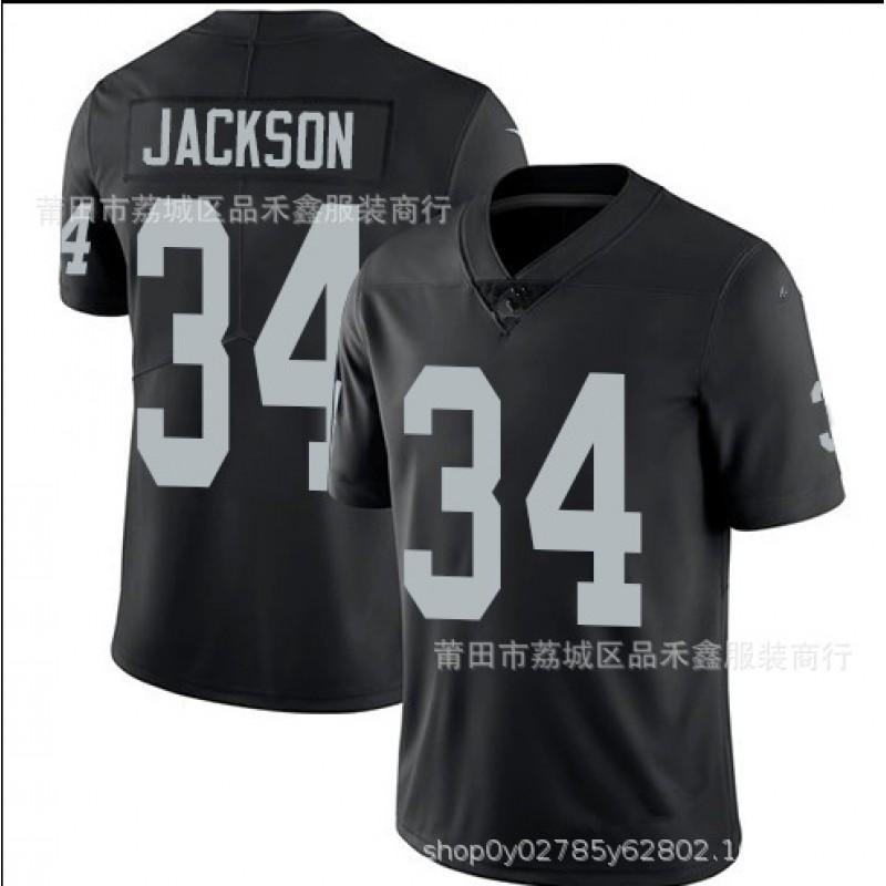 Mens NFL Raiders Football Jersey With Player Numbers 83 Waller 28 Jacobs 34 Jackson Cotton Team Sport Apparel
