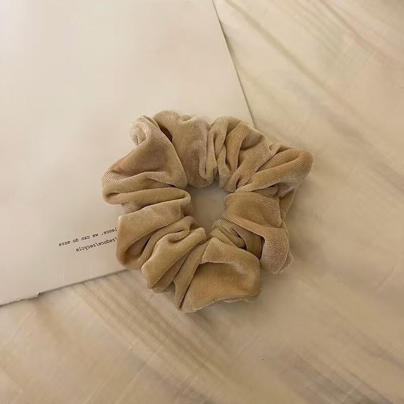 Women Hair Scrunchies Vintage Velvet Solid Color Hair Band for Girls Ponytail Holder Rubber Bands Hair Ties Accessories