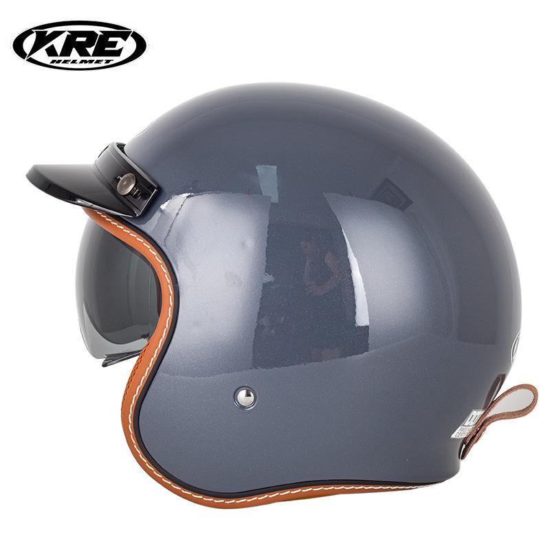 

Чоловічий і жіночий електричний мотоциклетний шолом 3/4 у стилі ретро, ​​літній стандартний захисний шолом 3C Small