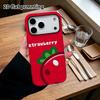 Phone case: 2D flat Samsung Galaxy A34 A35 M05 M06 S20 S22 S21 FE Plus 5G protective case, red big strawberry, perfect Christmas and Halloween holiday