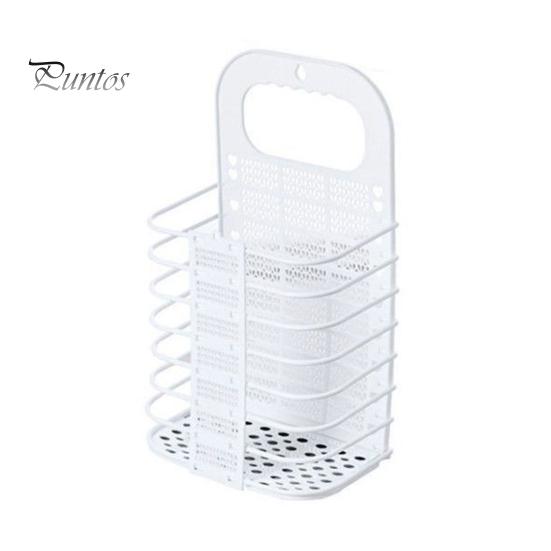 Bathroom Wall Decor Storage Foldable Laundry Basket, Breathable Hollow Design, Mounted Plastic Container Space Saving Organizer, for Dormitory