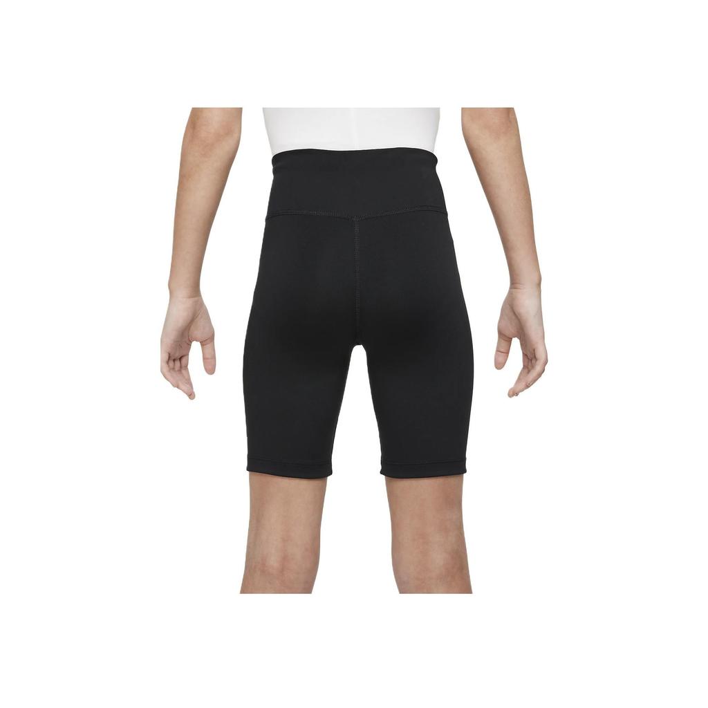Nike Dri-Fit Solid Logo High-Waisted Cycling Shorts For Kids Kids Bottoms Black DQ8832-010