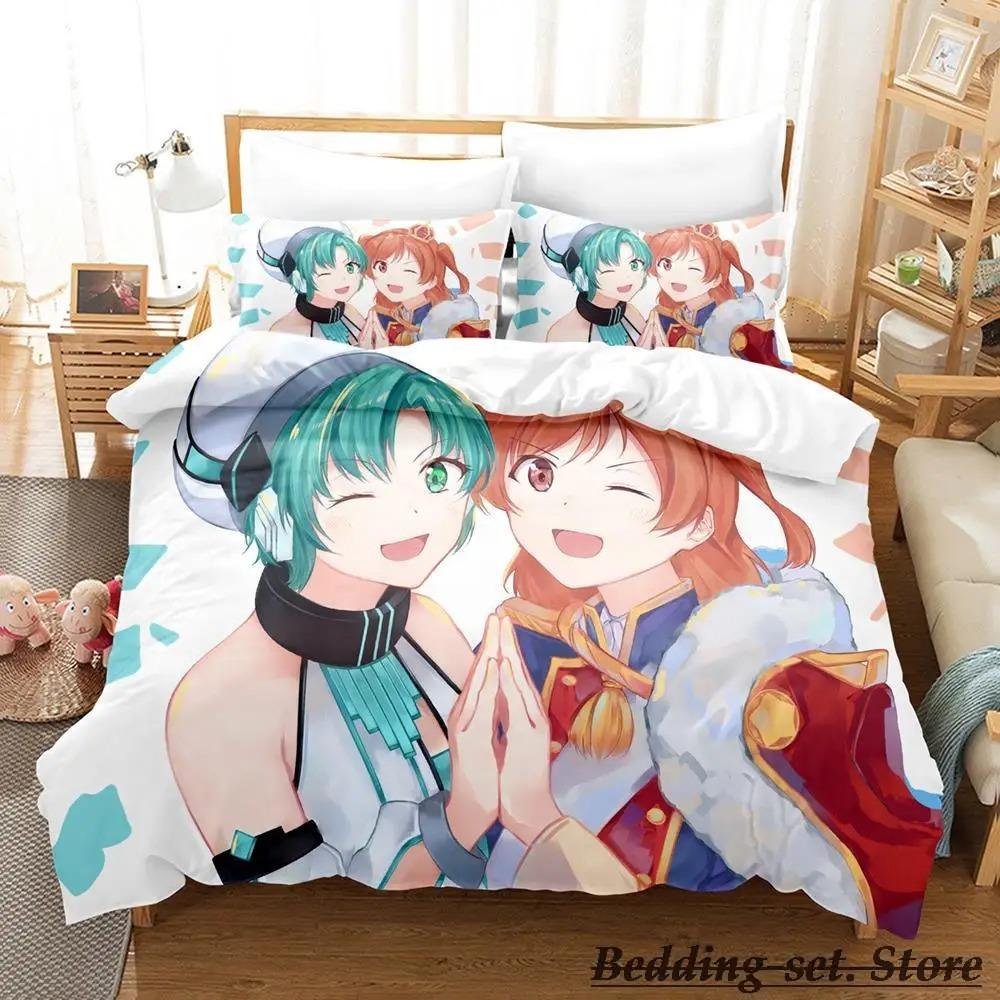 D4DJ All Mix Sängkläder Set Enkelt Twin Full Queen King Size Sängset Vuxen Barn Sovrum Påslakanset Anime sängkläder Säng