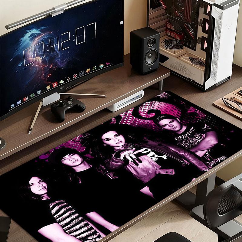 Tokio Hotel Band Mouse Pad, Large Gaming Desk Mat, Non-slip XXL Mousepad for Laptop & Tablet, Mini PC Playmat with Stitched Edges