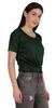 Inkmeso Summer Twist Front Knot Crop Top For Women With Short Sleeves Tee