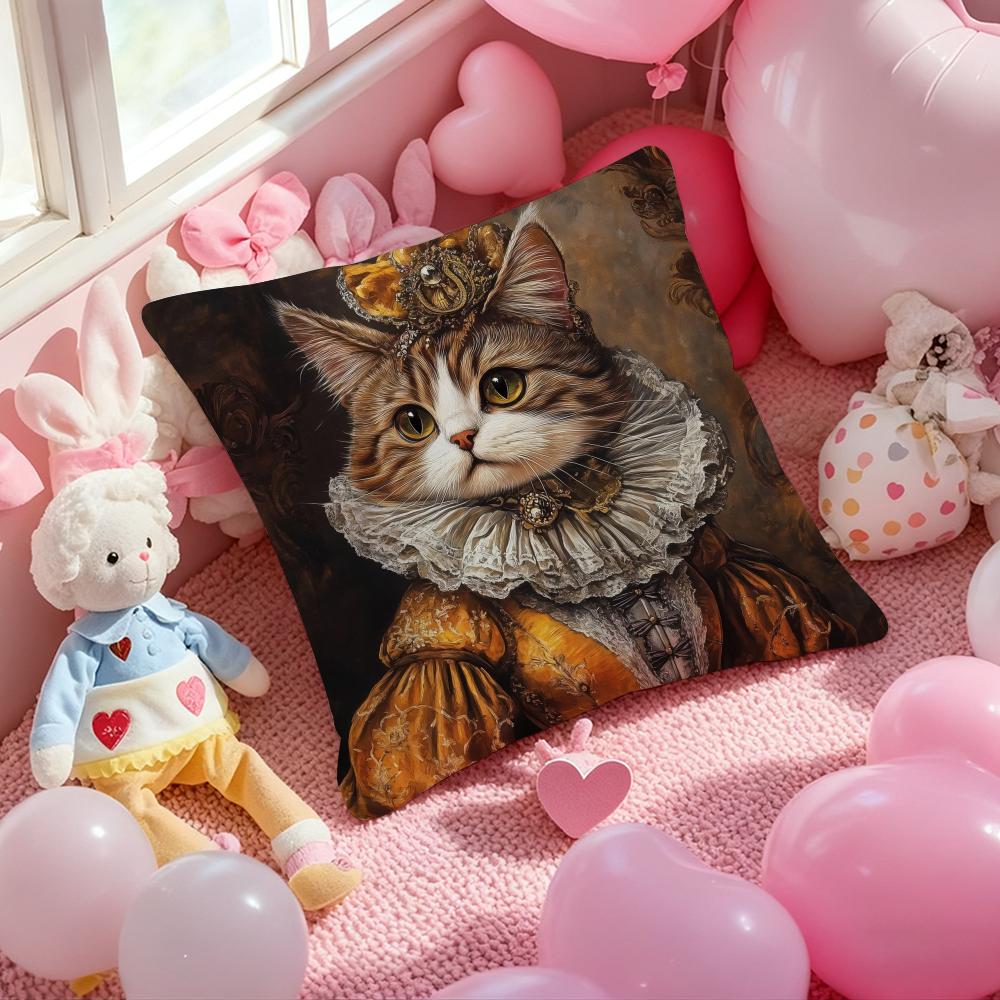 Cute Cat Printing Decorative Cushion Cover Pattern Printed Pillowcase for Living Room Sofa Cushion Cover & Bedroom Decor
