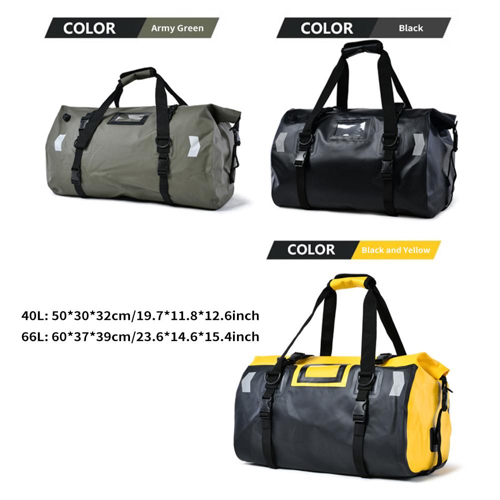 Motorrad Dry Bag, Große Kapazität Wasserdichte Duffle Bag mit Roll Top Verschluss, Schulter Gurte,