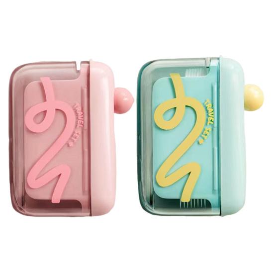 Automatický úložný box na zubní nit Velkokapacitní Prachotěsný Průhledný design Vyskakovací dávkovač zubní nitě