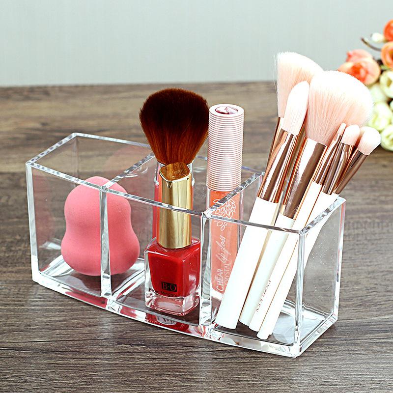 Clear Acrylic Makeup Organizer: Lipstick, Eyeshadow, Blush & More