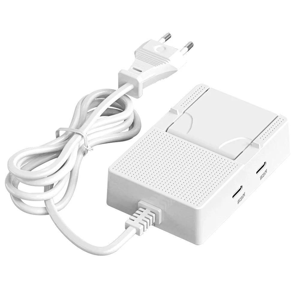 

4 Ports USB Charger with Desk Holder Type C Multi Ports Power Strip Devices USB Type C Hub Adapter EU/US Plug Extension Socket