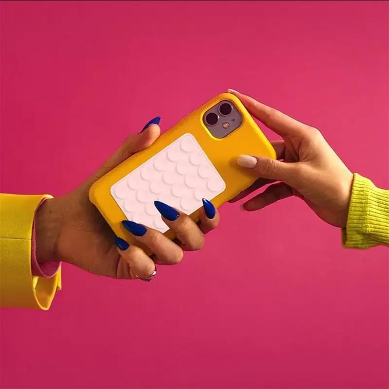 Double Sided Silicone Suction Cup Phone Case Detachable Stand For Hands-Free Wall Stand For Selfies And Videos