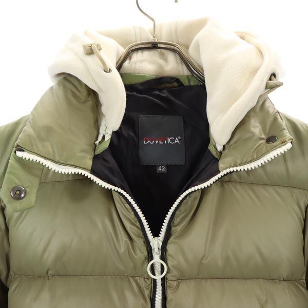 DUVETICA Down jacket 42 Khaki Fleece hood Women Used