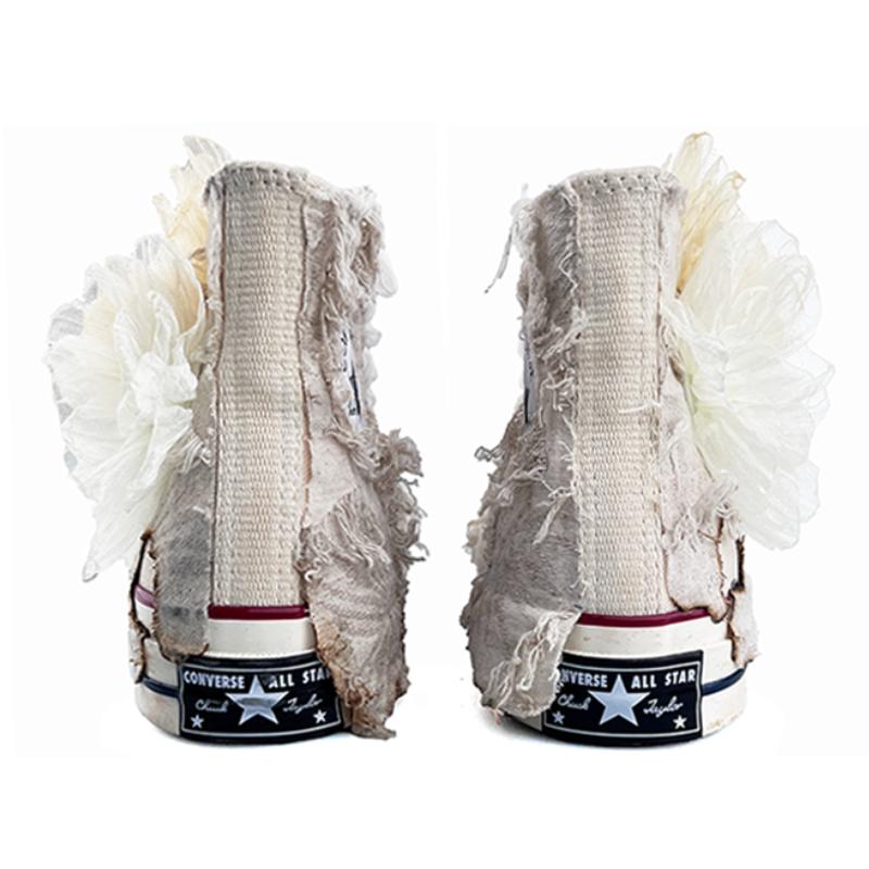 Converse 1970s Chuck Taylor All Star Remake Non-Slip Abrasion High Top Espadrilles Unisex Beige