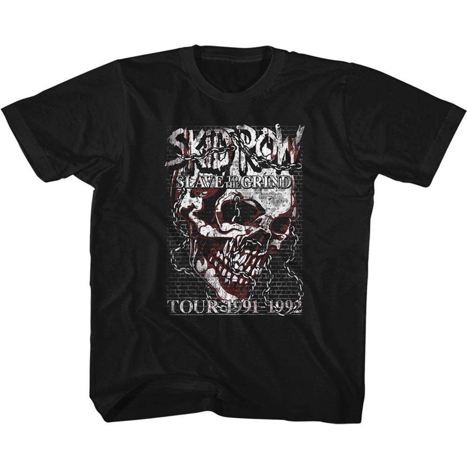 Skid Row Skull Chain Black Children s T-Shirt M