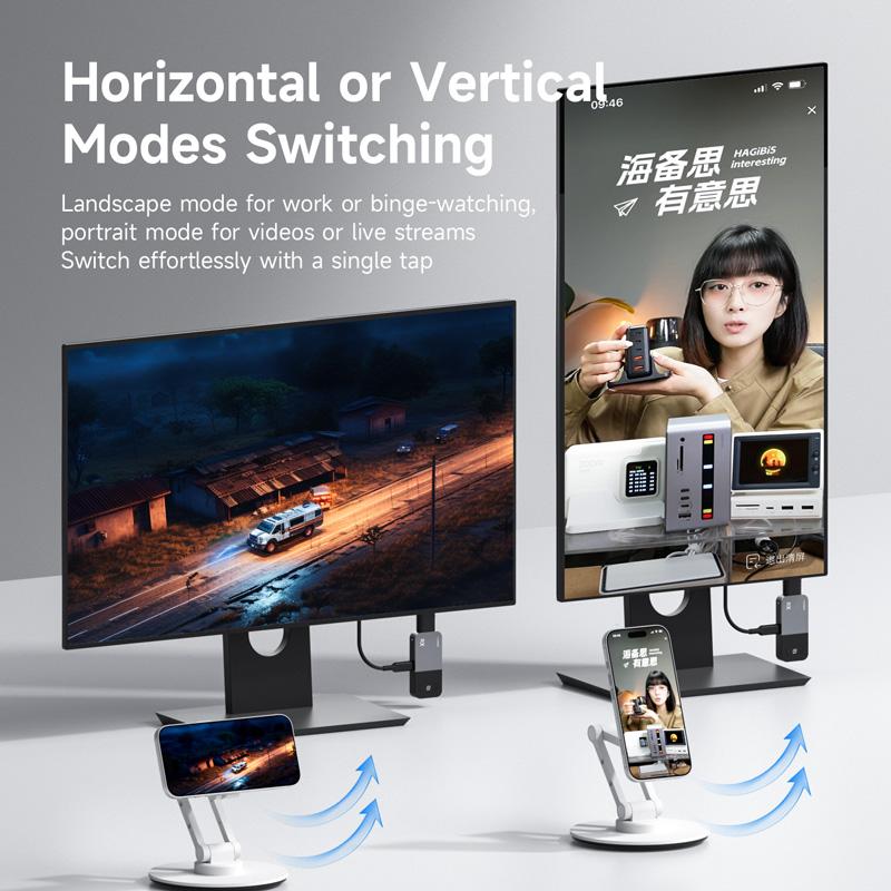 Hagibis Kabelloses USB C Sender und Empfänger Kit HDMI Video Extender Spiegelungs Dongle für Telefon Tablet Laptop Monitor Samsung