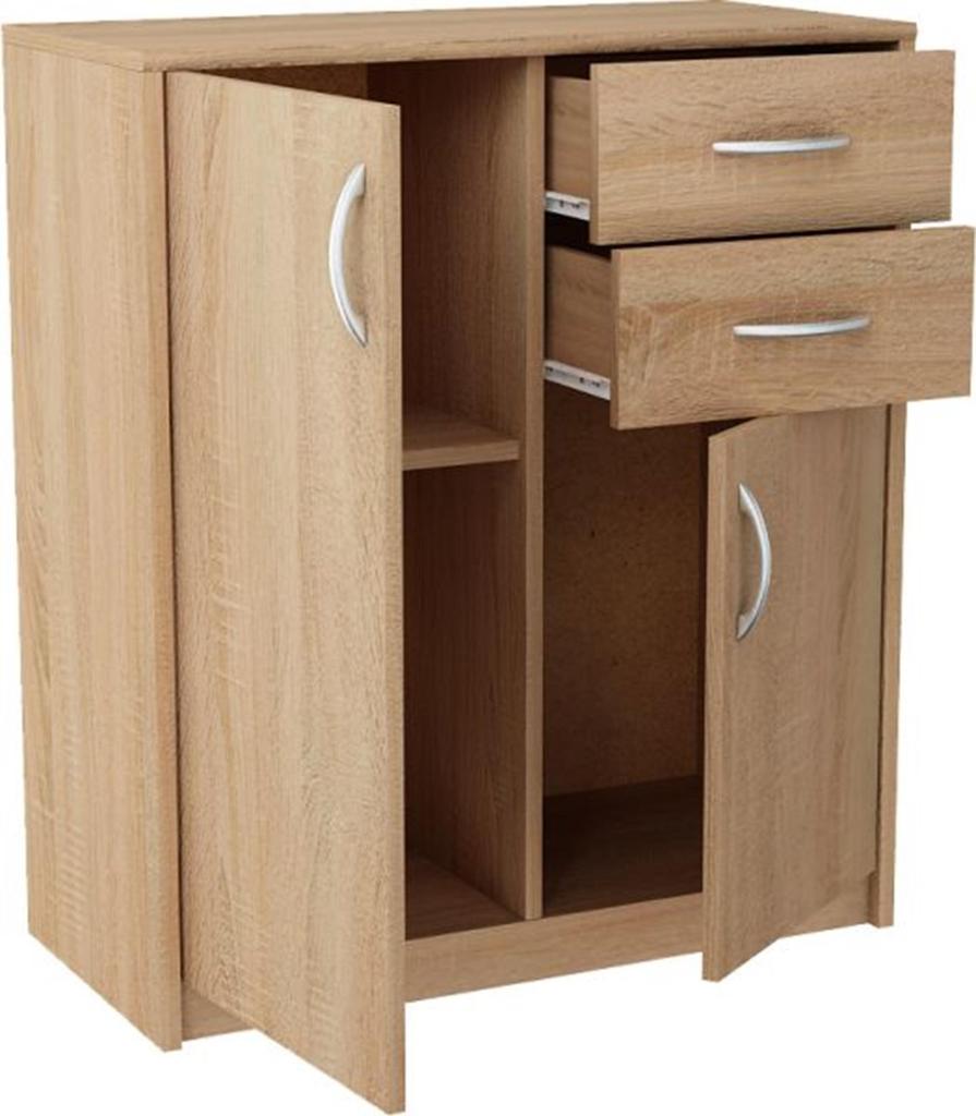 Chest Of Drawers, Cabinet, 2D2S, Sonoma Oak, Drawers, Shelf, Bookcase