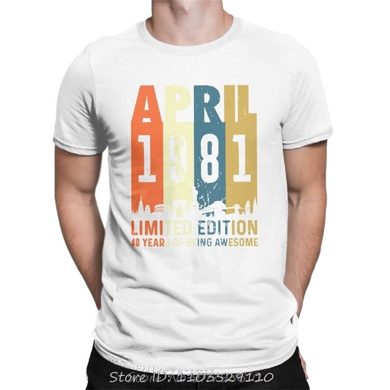 Unisex Vintage 1981 40th Anniversary T Shirt Cotton Clothing Funny Classic Short Sleeve O Neck Tees New Arrival Fitness T Shirt