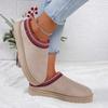 Winter 2025 New Cashmere Warm Thick Sole Heelless Covered Half Mop Cashmere Warm