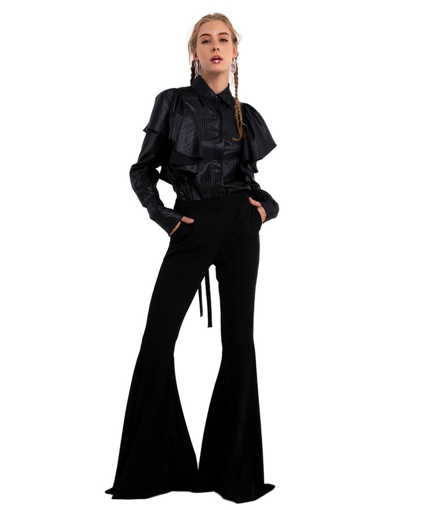 GREEDILOUS Black Flare Pants